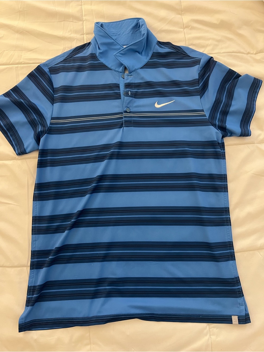Nike Men’s Blue Striped Polo Shirt